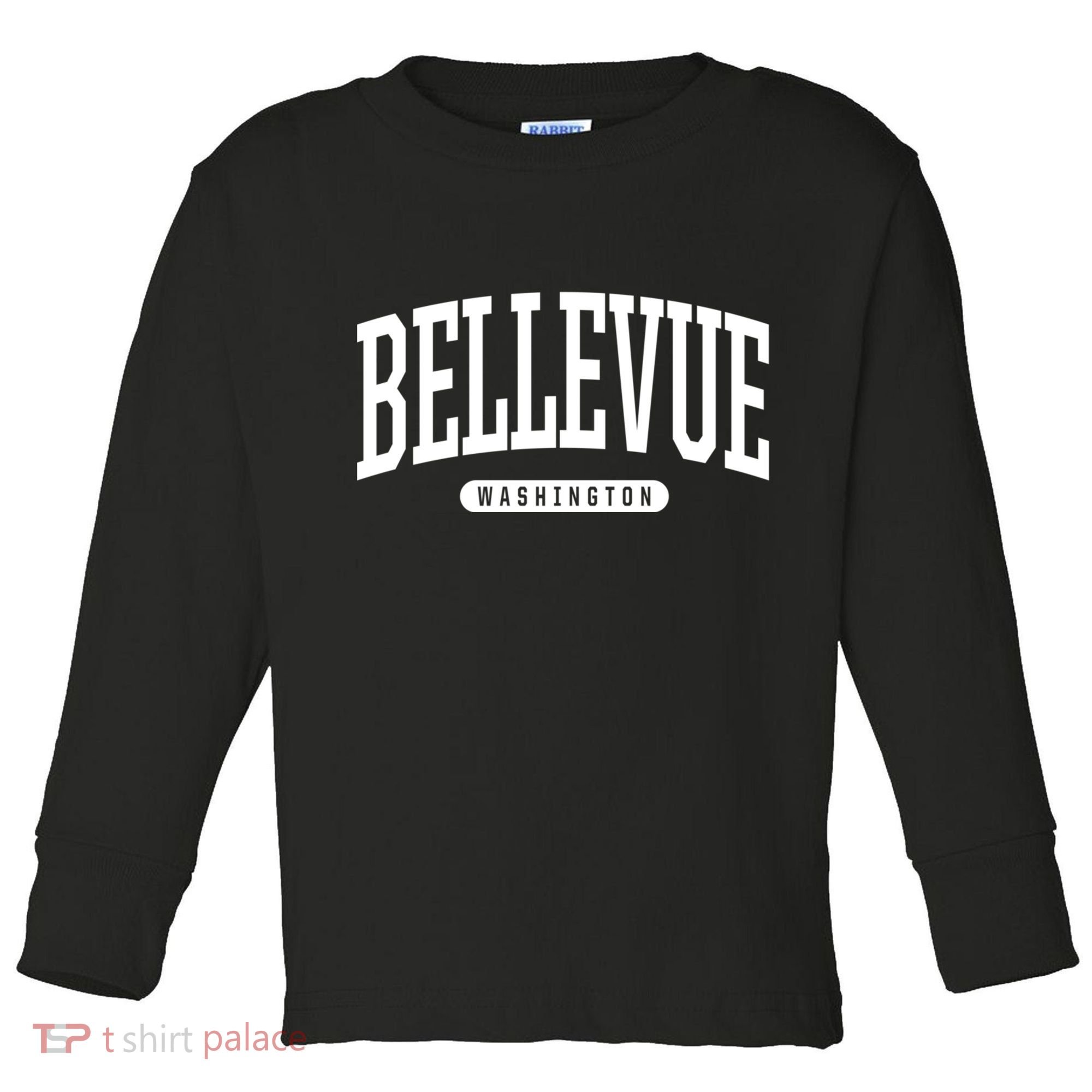 Bellevue Washington Souvenirs College Style Bellevue Washington Souvenir Gift Toddler Long Sleeve Shirt