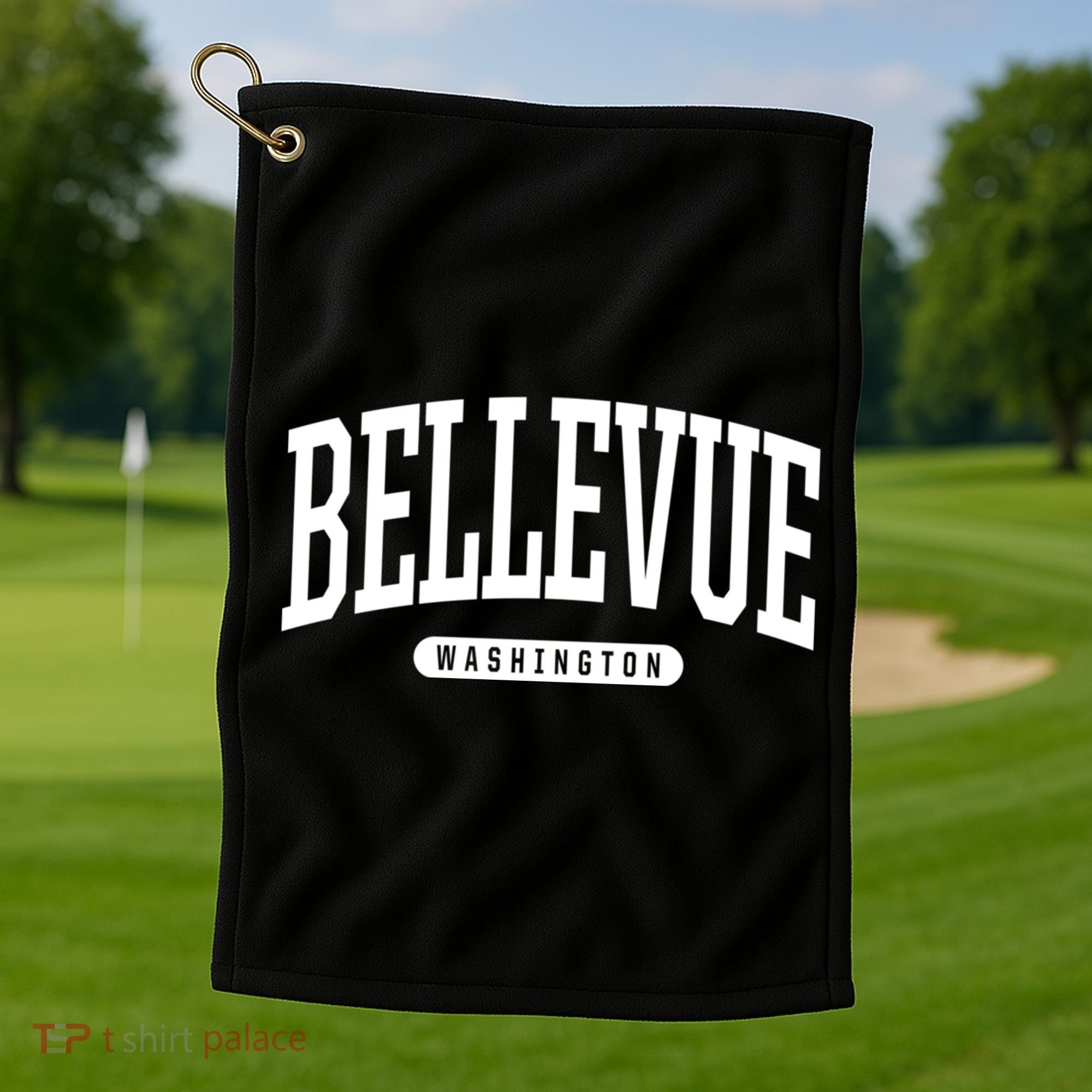 Bellevue Washington Souvenirs College Style Bellevue Washington Souvenir Gift Golf Towel