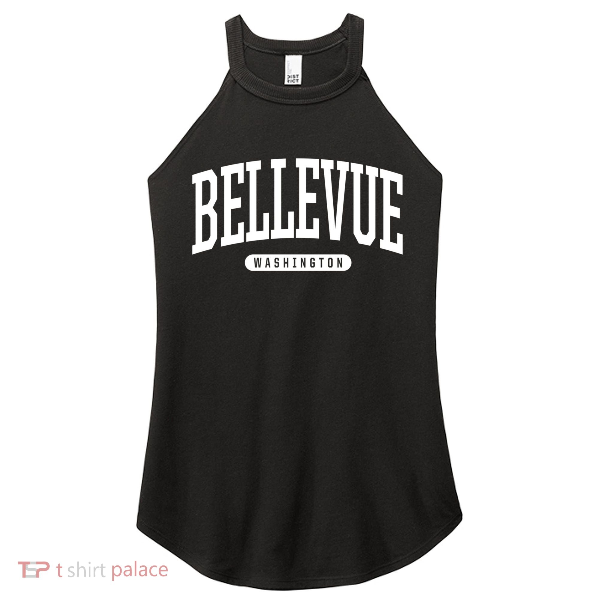 Bellevue Washington Souvenirs College Style Bellevue Washington Souvenir Gift Women's Perfect Tri Rocker Tank