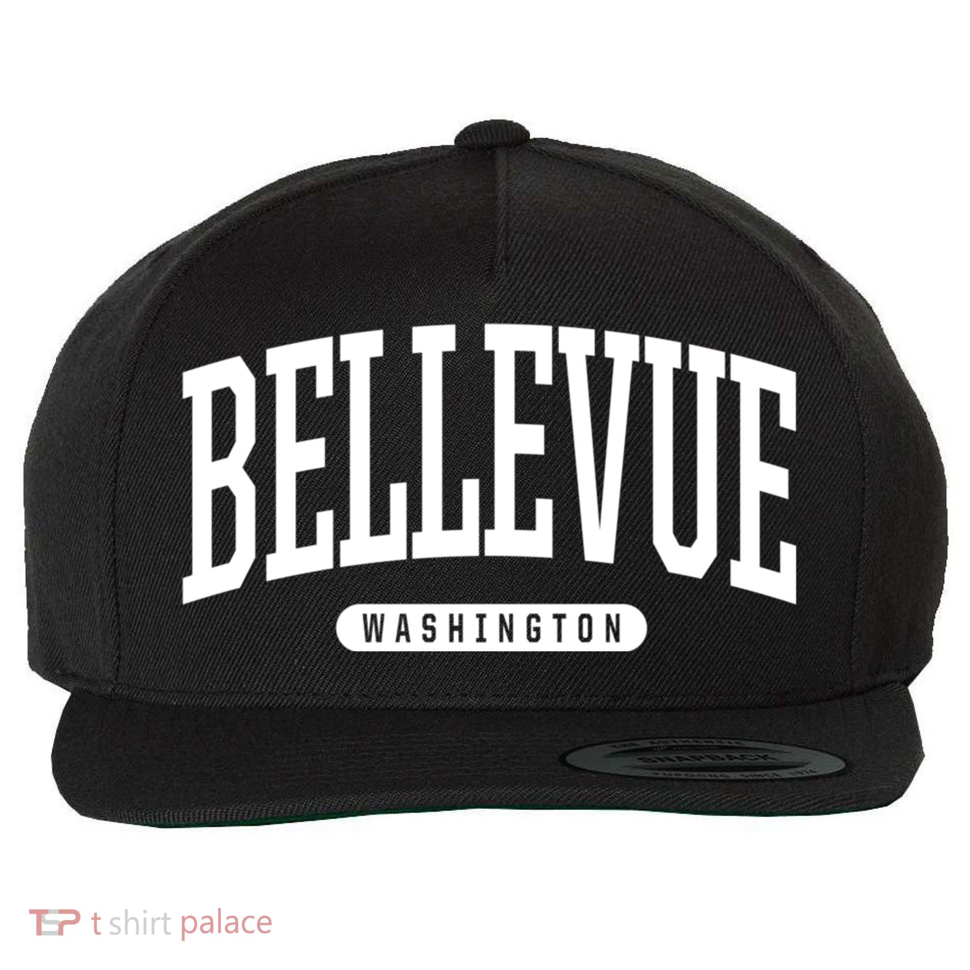 Bellevue Washington Souvenirs College Style Bellevue Washington Souvenir Gift Wool Snapback Cap