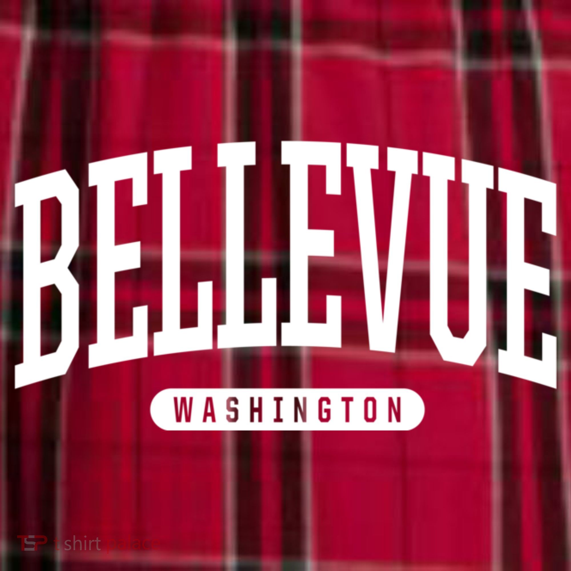 Bellevue Washington Souvenirs College Style Bellevue Washington Souvenir Gift Men's Flannel Plaid Pajama Pants