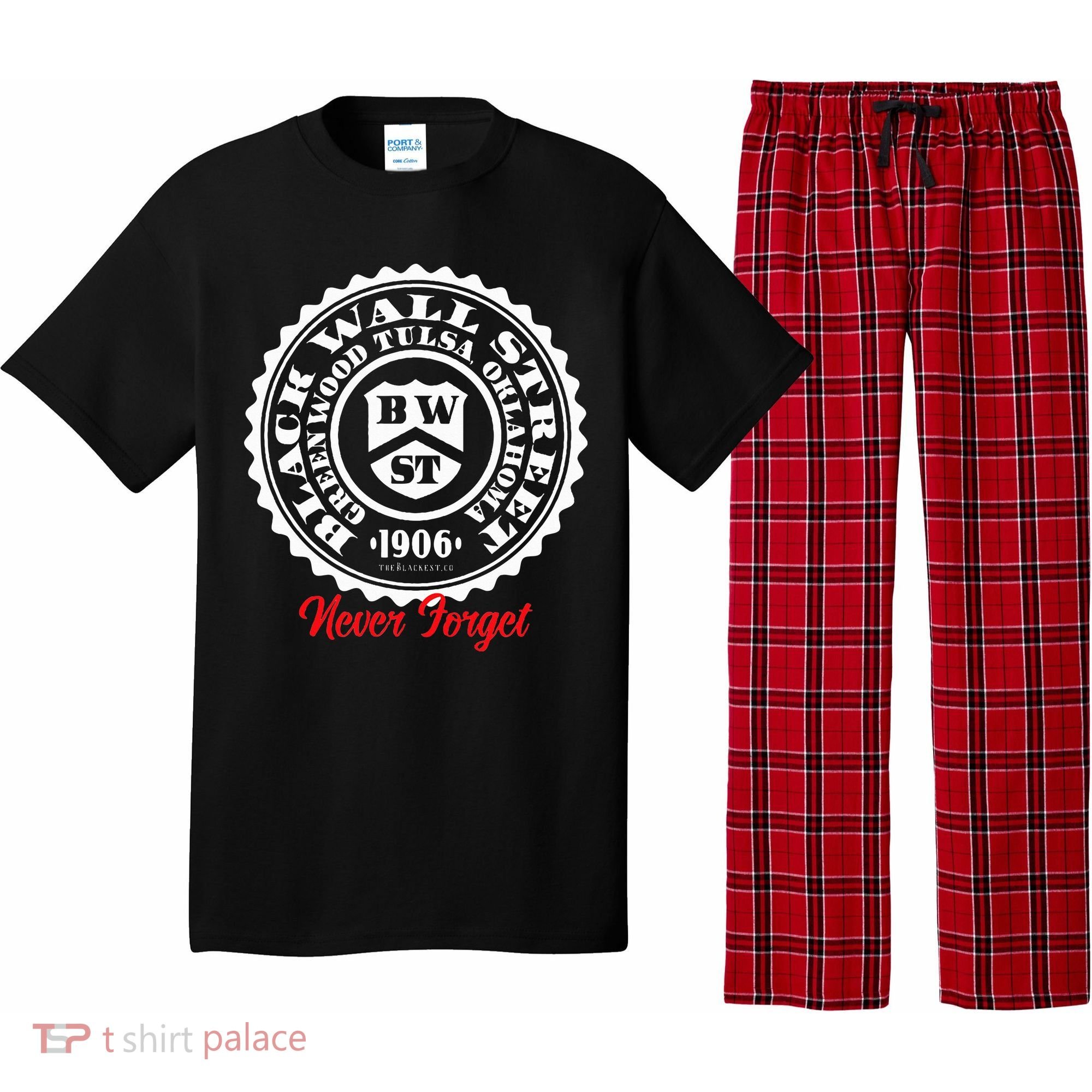Black Wall Street Seal Greenwood Tulsa Oklahoma Never Forget Pajama Set