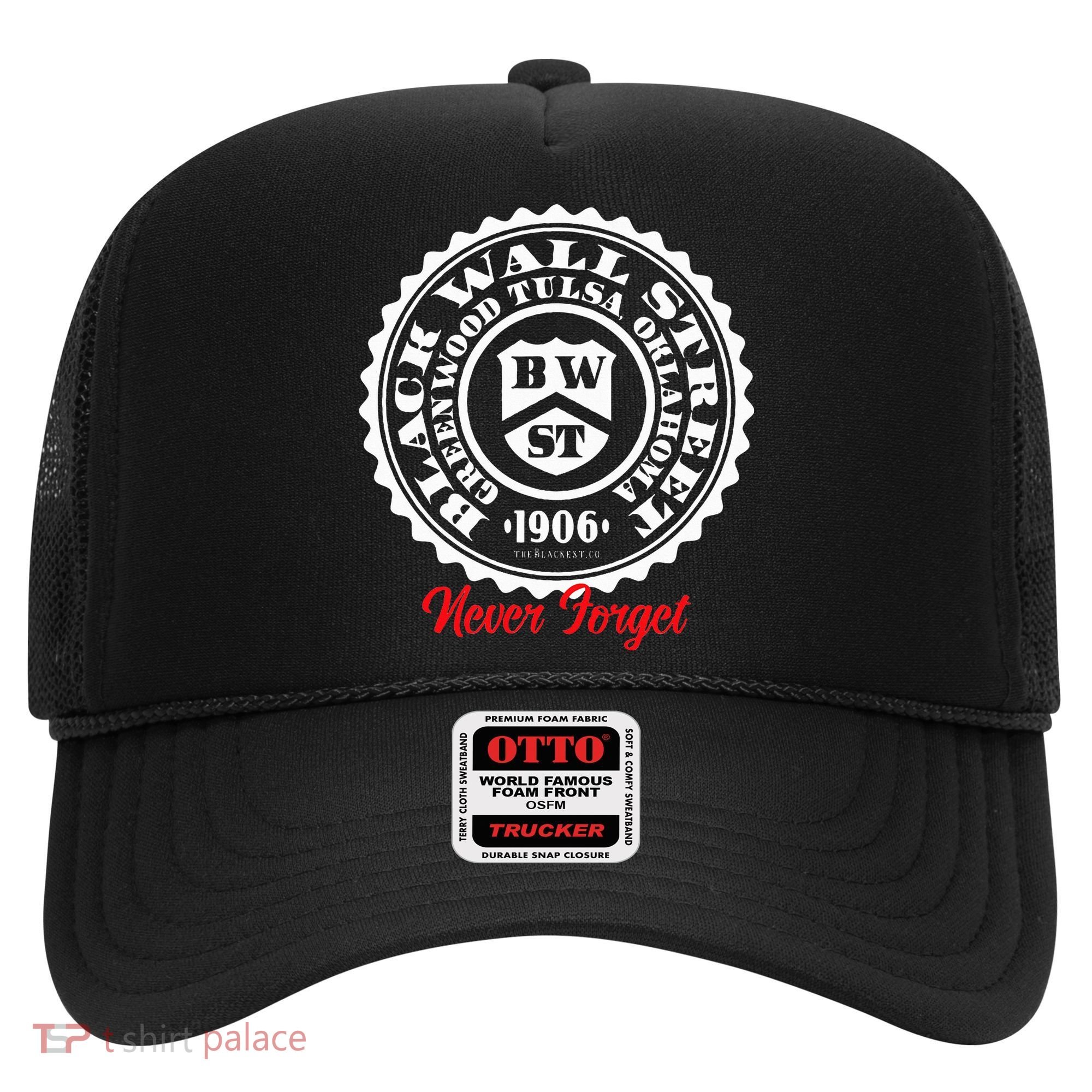 Black Wall Street Seal Greenwood Tulsa Oklahoma Never Forget Hat