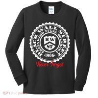 Black Wall Street Seal Greenwood Tulsa Oklahoma Never Forget Kids Long Sleeve Shirt thumb 0
