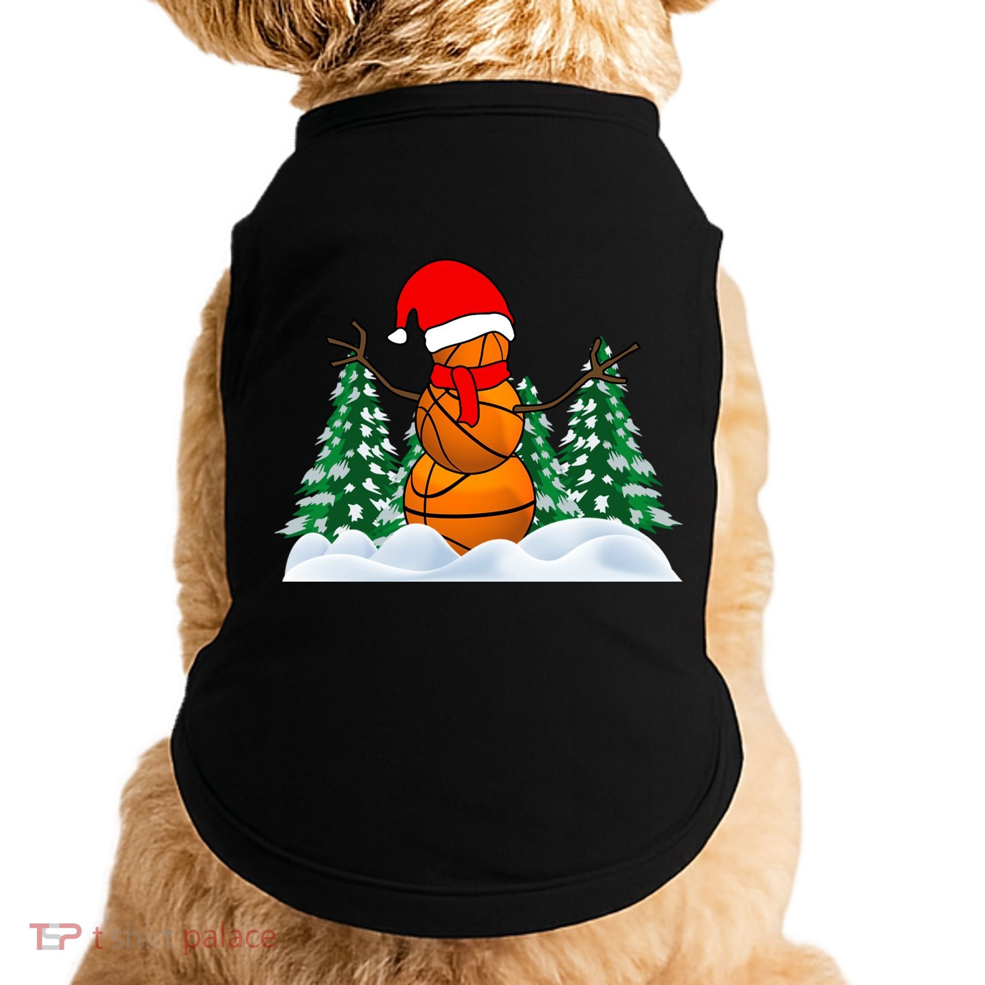 Basketball Winter Snowman Santa Doggie Tank
