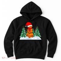 Basketball Winter Snowman Santa Hoodie thumb 0
