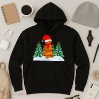 Basketball Winter Snowman Santa Hoodie thumb 3