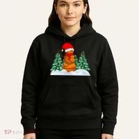 Basketball Winter Snowman Santa Hoodie thumb 5