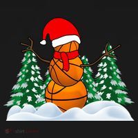 Basketball Winter Snowman Santa Apron thumb 3