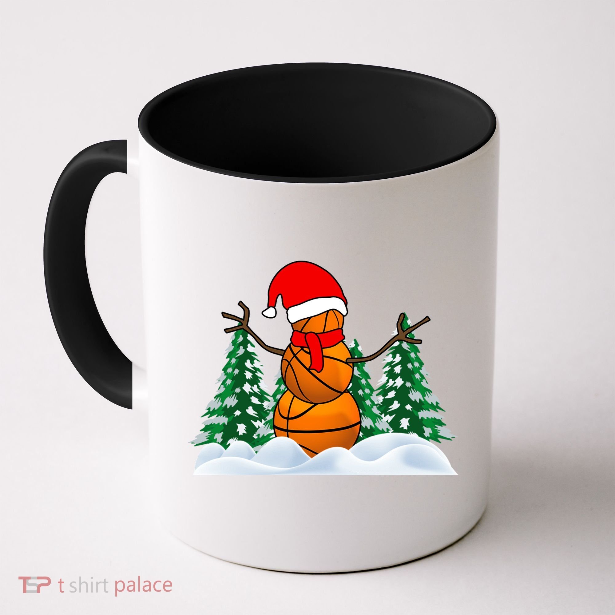 Basketball Winter Snowman Santa Coffee Mug