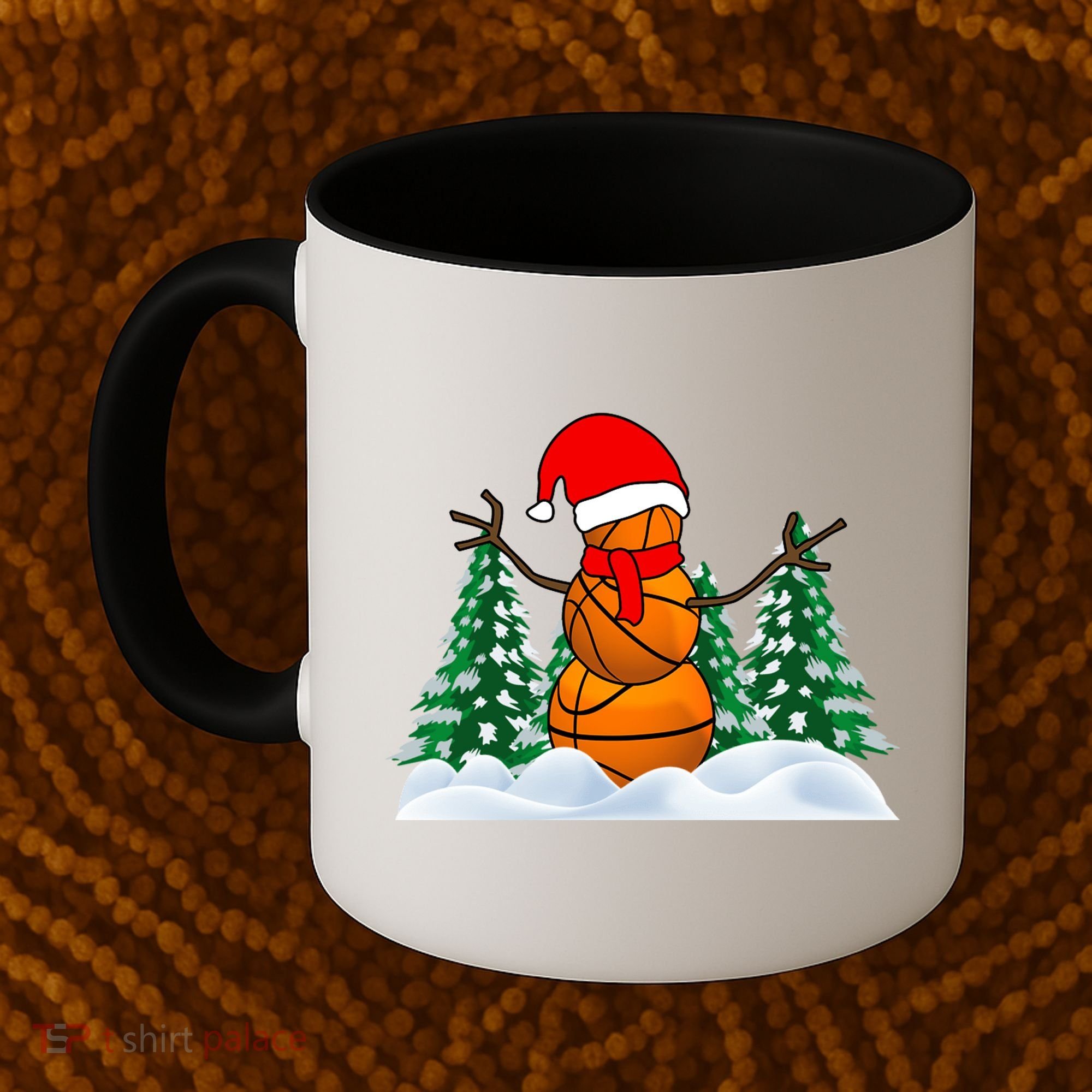 Basketball Winter Snowman Santa Coffee Mug