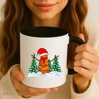 Basketball Winter Snowman Santa Coffee Mug thumb 3