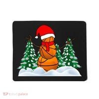 Basketball Winter Snowman Santa Mousepad thumb 0