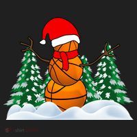 Basketball Winter Snowman Santa Hat thumb 2