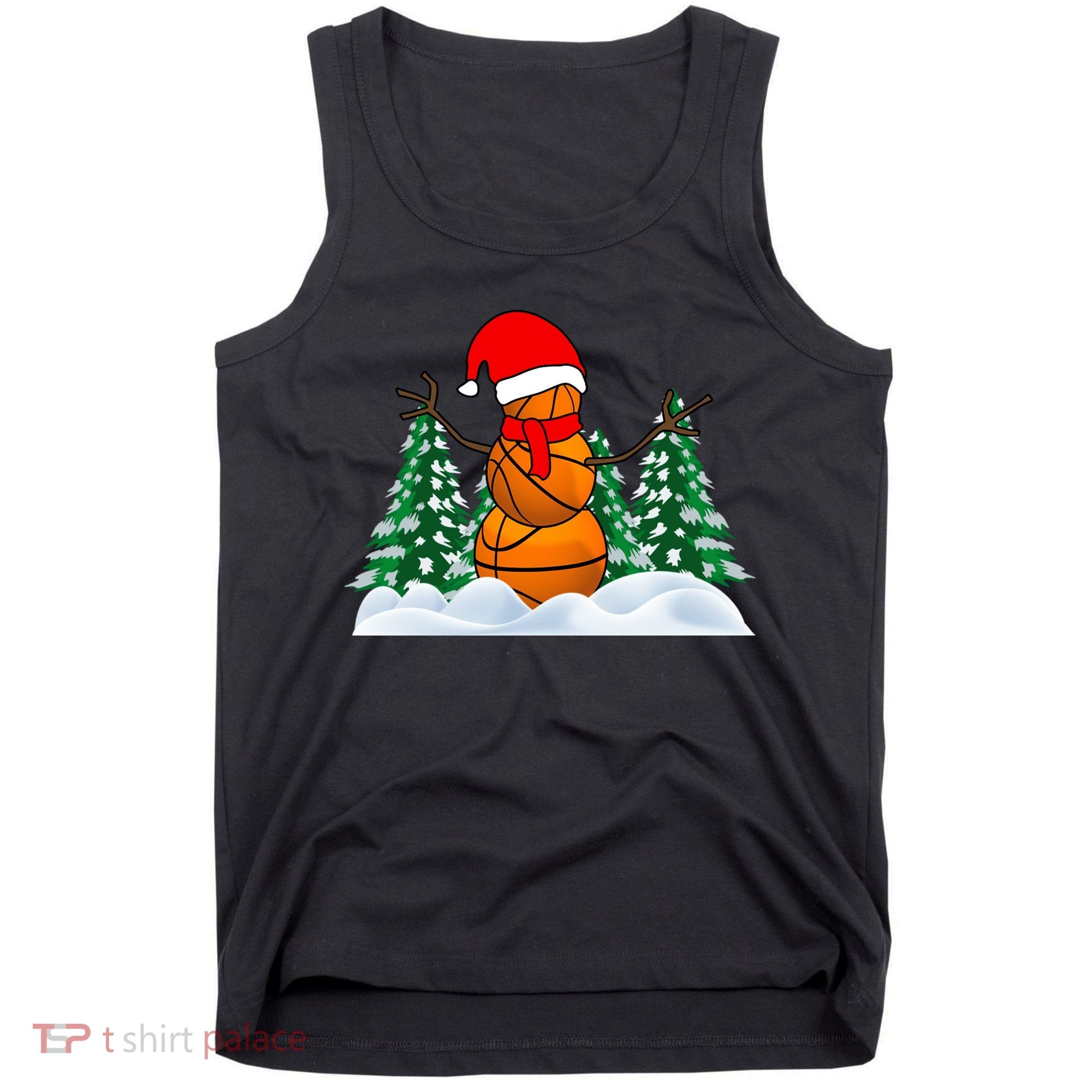 Basketball Winter Snowman Santa Tank Top