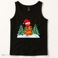 Basketball Winter Snowman Santa Tank Top thumb 2
