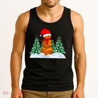 Basketball Winter Snowman Santa Tank Top thumb 3