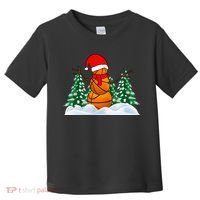 Basketball Winter Snowman Santa Toddler T-Shirt thumb 0
