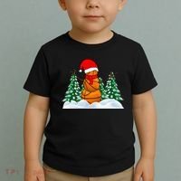 Basketball Winter Snowman Santa Toddler T-Shirt thumb 2