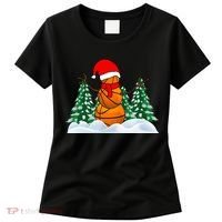 Basketball Winter Snowman Santa Women's T-Shirt thumb 0