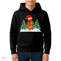 Basketball Winter Snowman Santa Kids Hoodie thumb 4