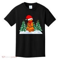 Basketball Winter Snowman Santa Kids T-Shirt thumb 0