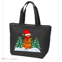 Basketball Winter Snowman Santa Tote Bag thumb 3