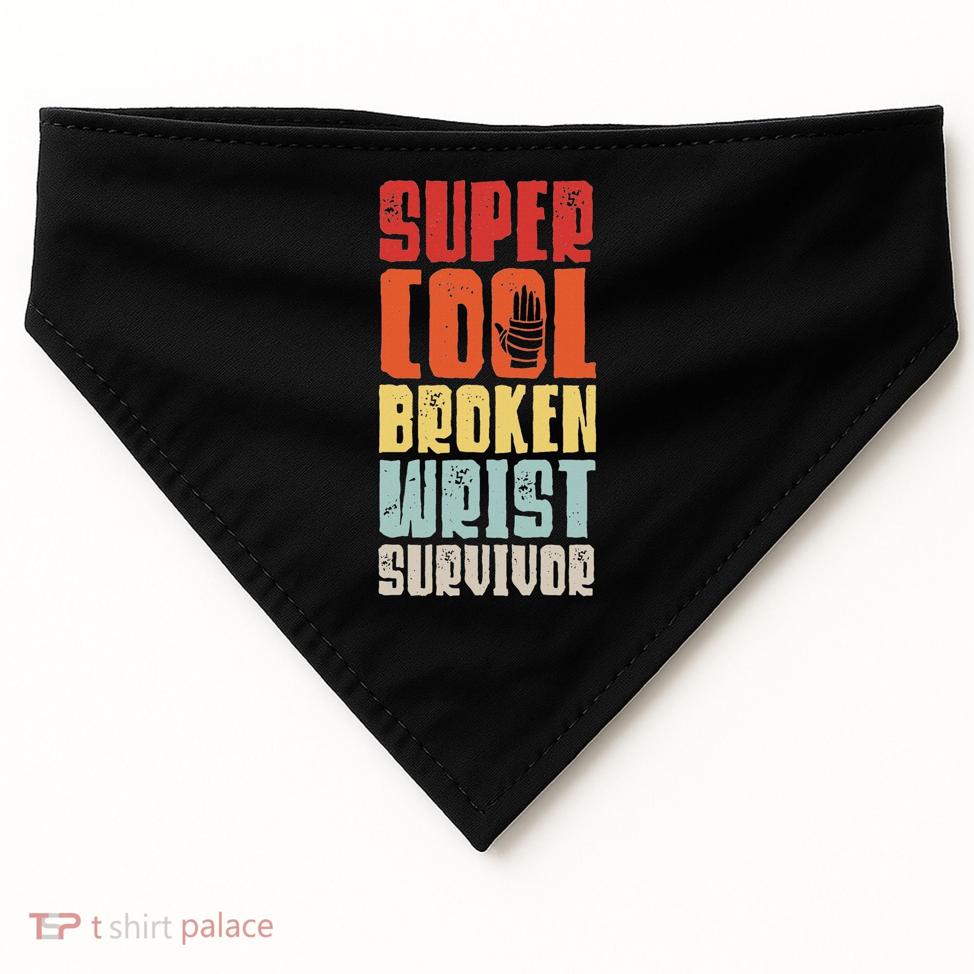 Broken Wrist Survivor Hand Injury Recovery Arm Surgery Gift USA-Made Doggie Bandana