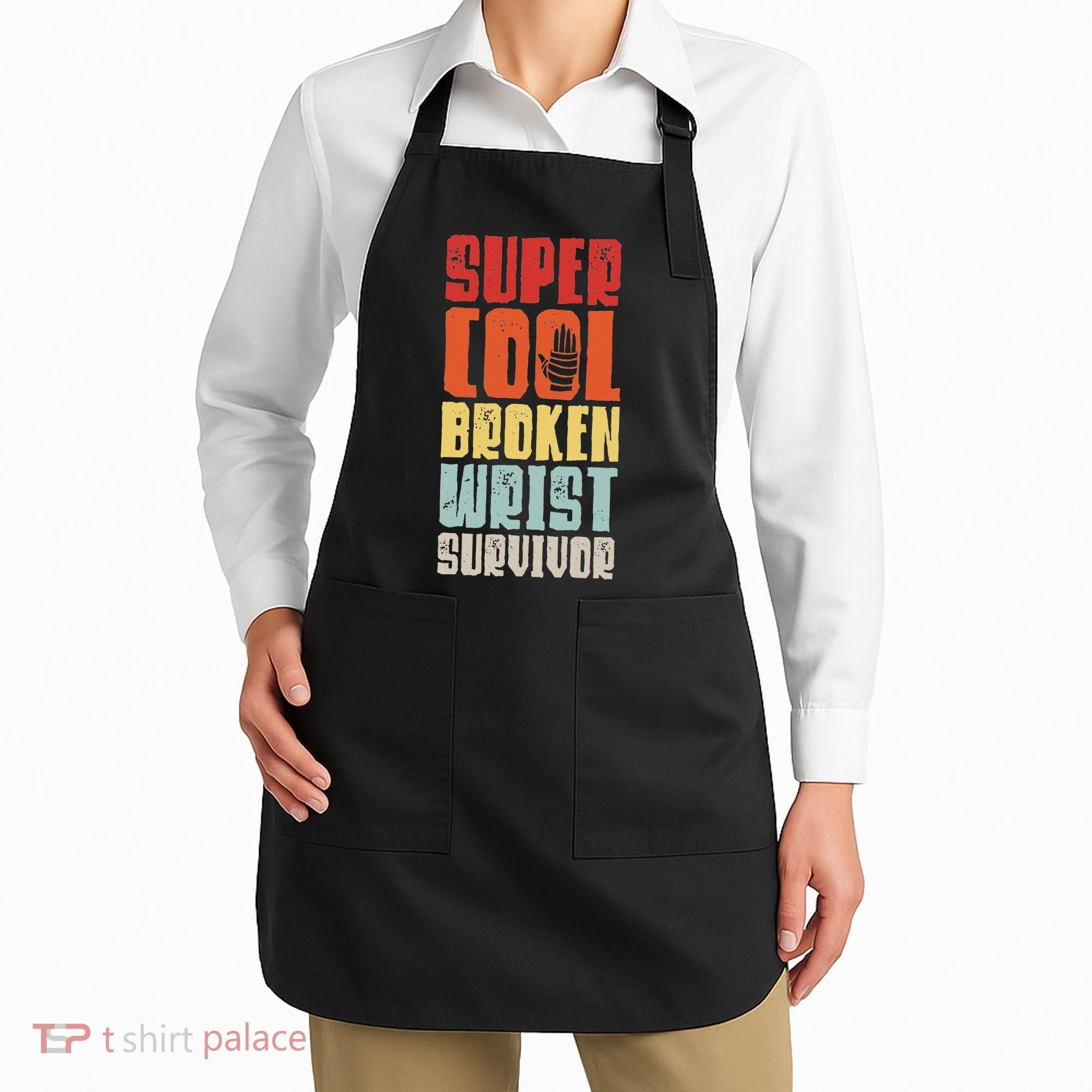 Broken Wrist Survivor Hand Injury Recovery Arm Surgery Gift Apron