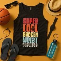 Broken Wrist Survivor Hand Injury Recovery Arm Surgery Gift Tank Top thumb 4
