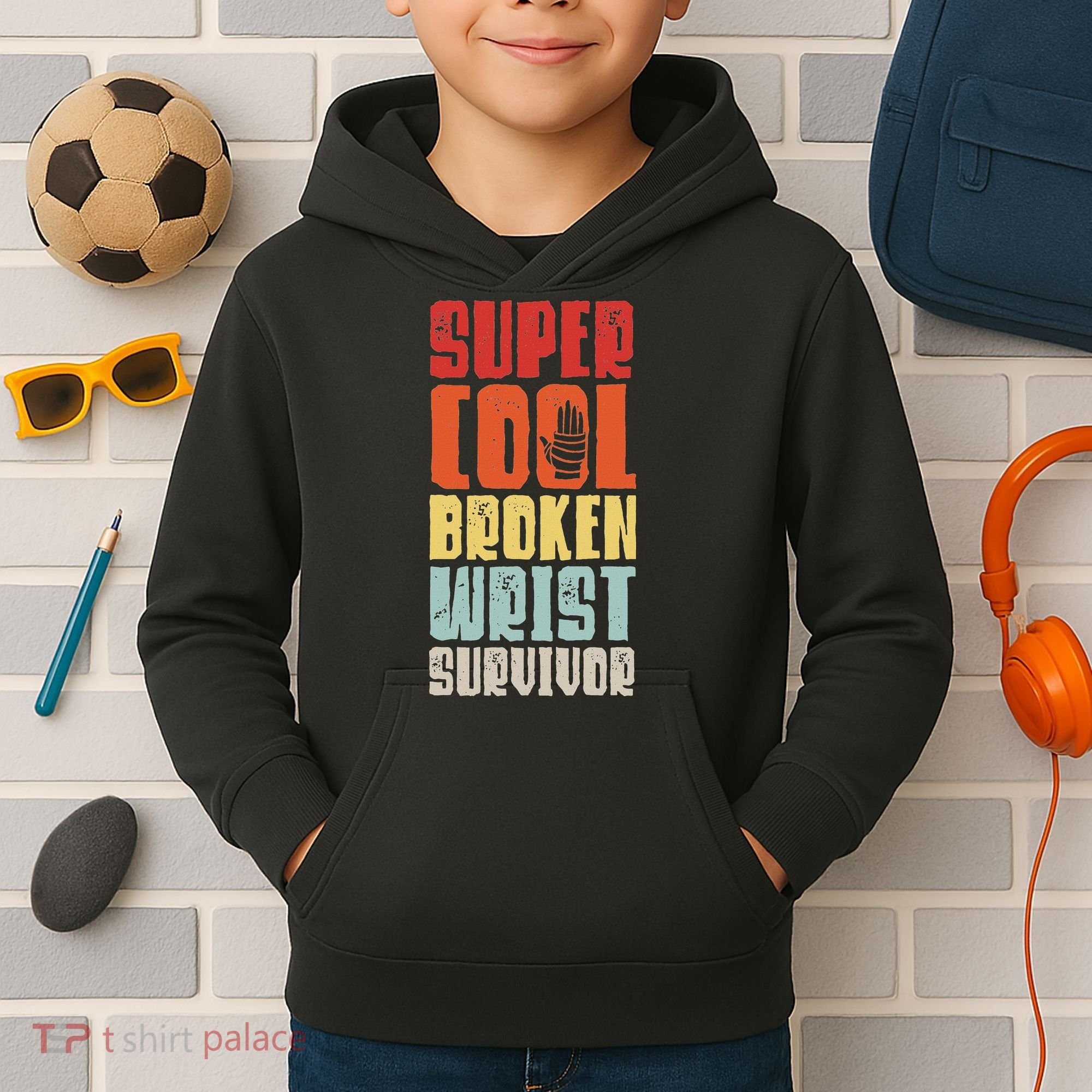 Broken Wrist Survivor Hand Injury Recovery Arm Surgery Gift Kids Hoodie