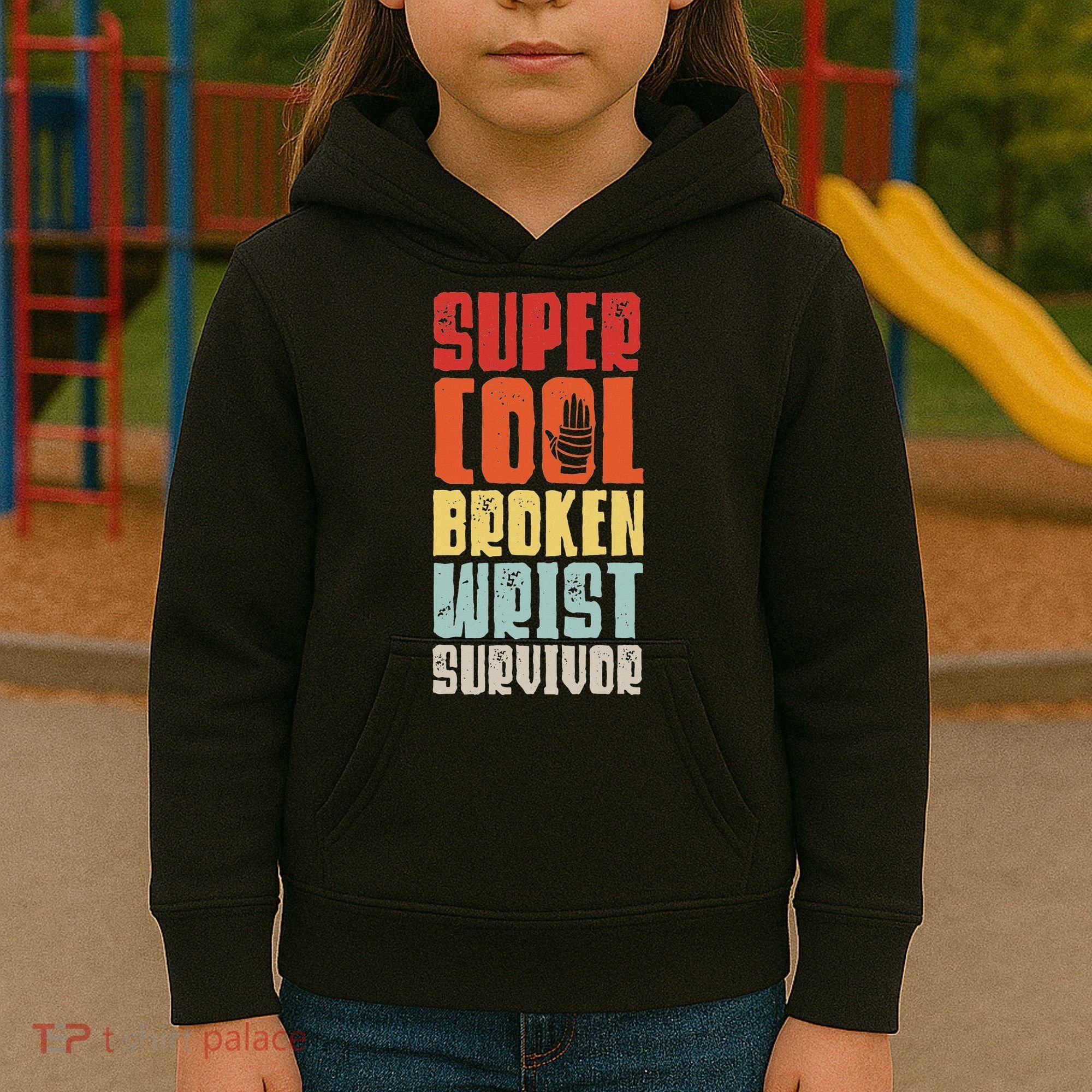 Broken Wrist Survivor Hand Injury Recovery Arm Surgery Gift Kids Hoodie