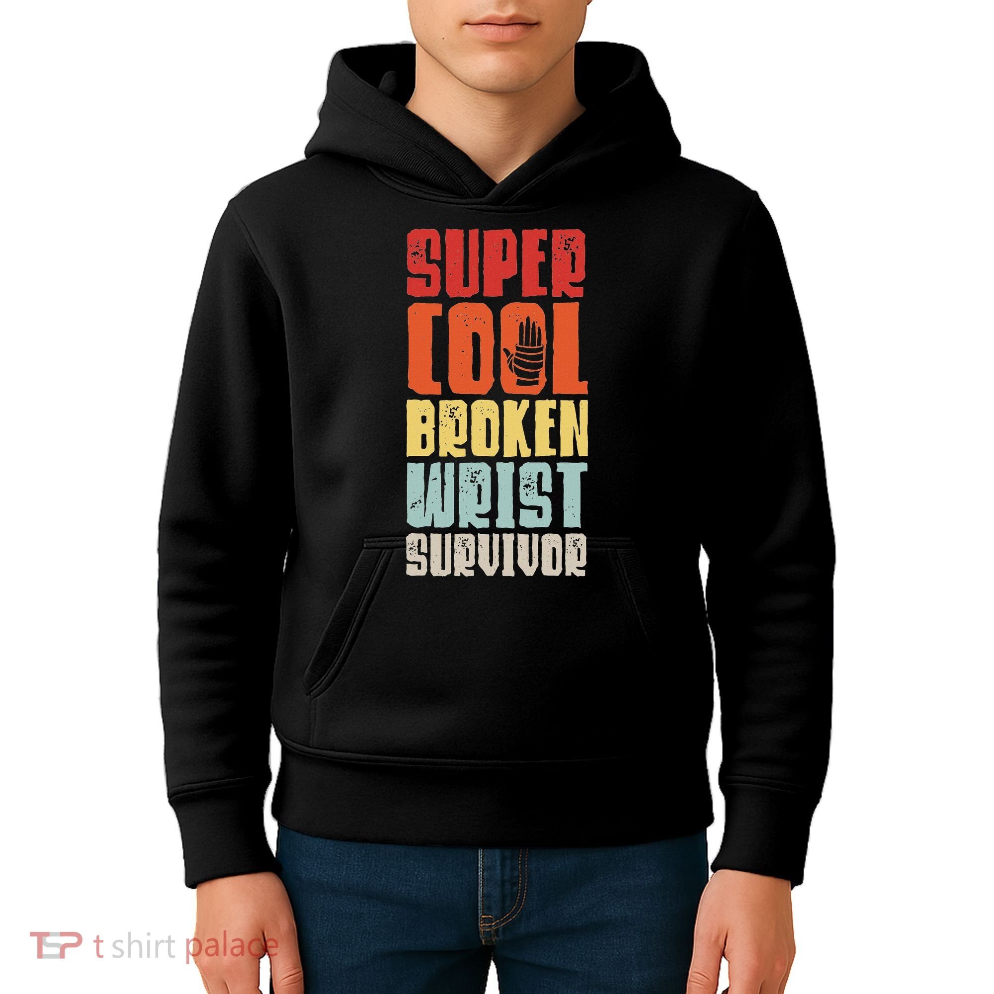 Broken Wrist Survivor Hand Injury Recovery Arm Surgery Gift Kids Hoodie