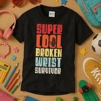 Broken Wrist Survivor Hand Injury Recovery Arm Surgery Gift Kids T-Shirt thumb 3
