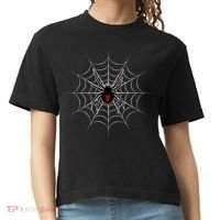 Black Widow Spider Cobweb Spooky Gift Comfort Colors Boxy T-Shirt thumb 0