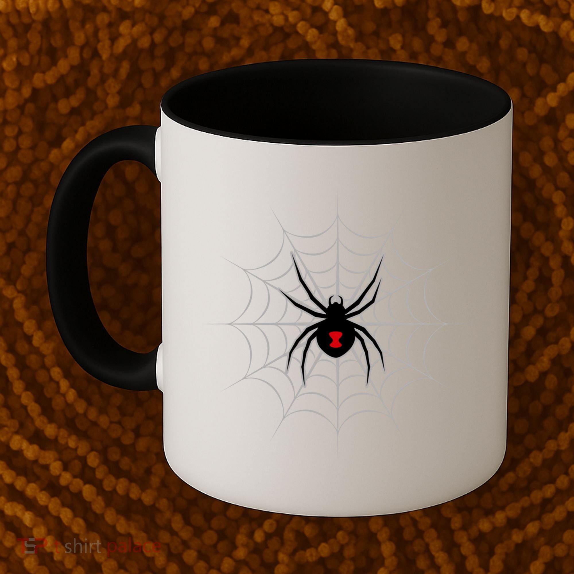 Black Widow Spider Cobweb Spooky Gift Coffee Mug