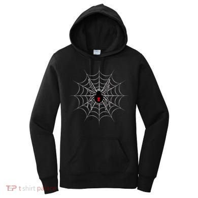Black Widow Spider Cobweb Spooky Gift Women's Hoodie