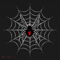Black Widow Spider Cobweb Spooky Gift Ornament thumb 1