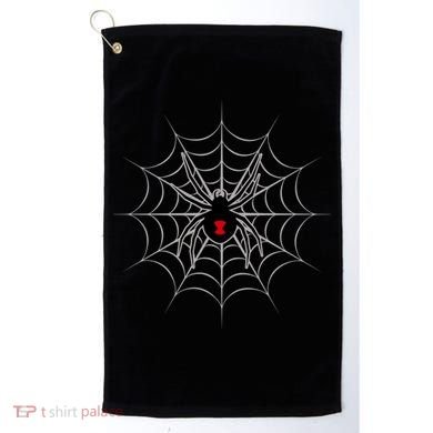 Black Widow Spider Cobweb Spooky Gift Golf Towel