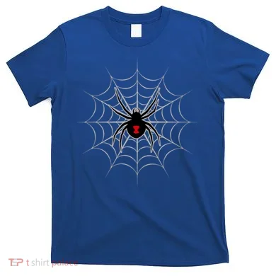 Black Widow Spider Cobweb Spooky Gift T-Shirt