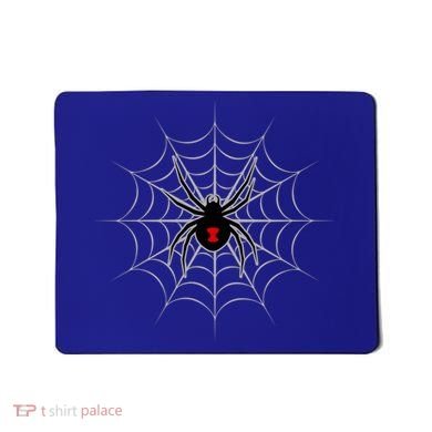 Black Widow Spider Cobweb Spooky Gift Mousepad