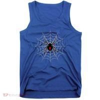 Black Widow Spider Cobweb Spooky Gift Tank Top thumb 0