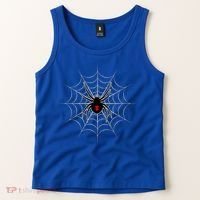 Black Widow Spider Cobweb Spooky Gift Tank Top thumb 2