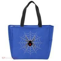 Black Widow Spider Cobweb Spooky Gift Tote Bag thumb 0