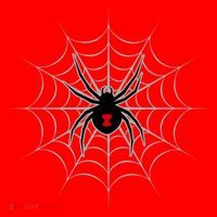 Black Widow Spider Cobweb Spooky Gift Santa Hat thumb 1