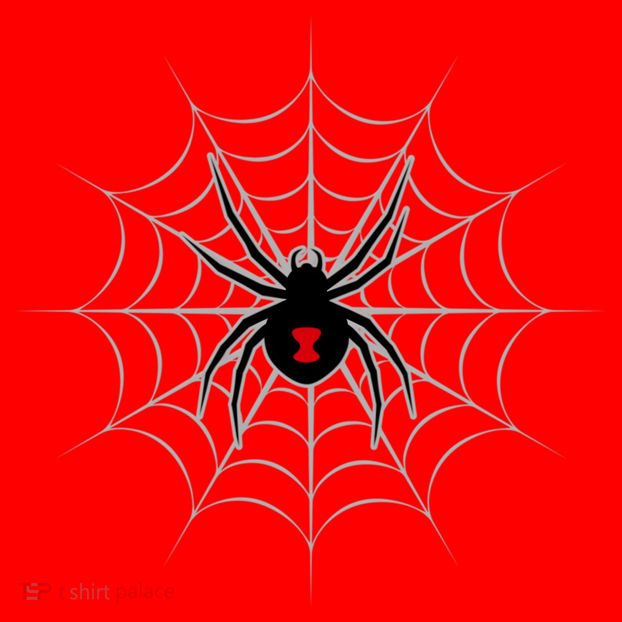 Black Widow Spider Cobweb Spooky Gift Santa Hat