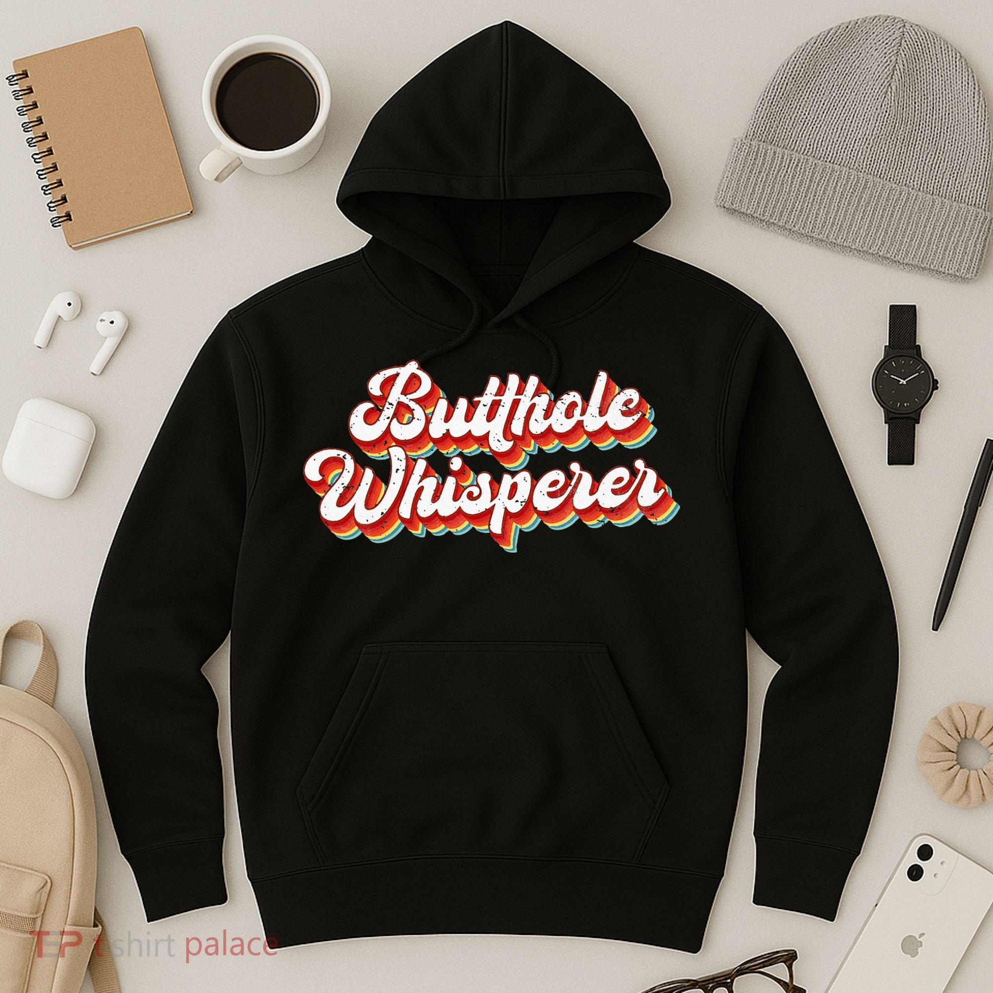 Butthole Whisperer Sarcastic Jokes Retro Hoodie