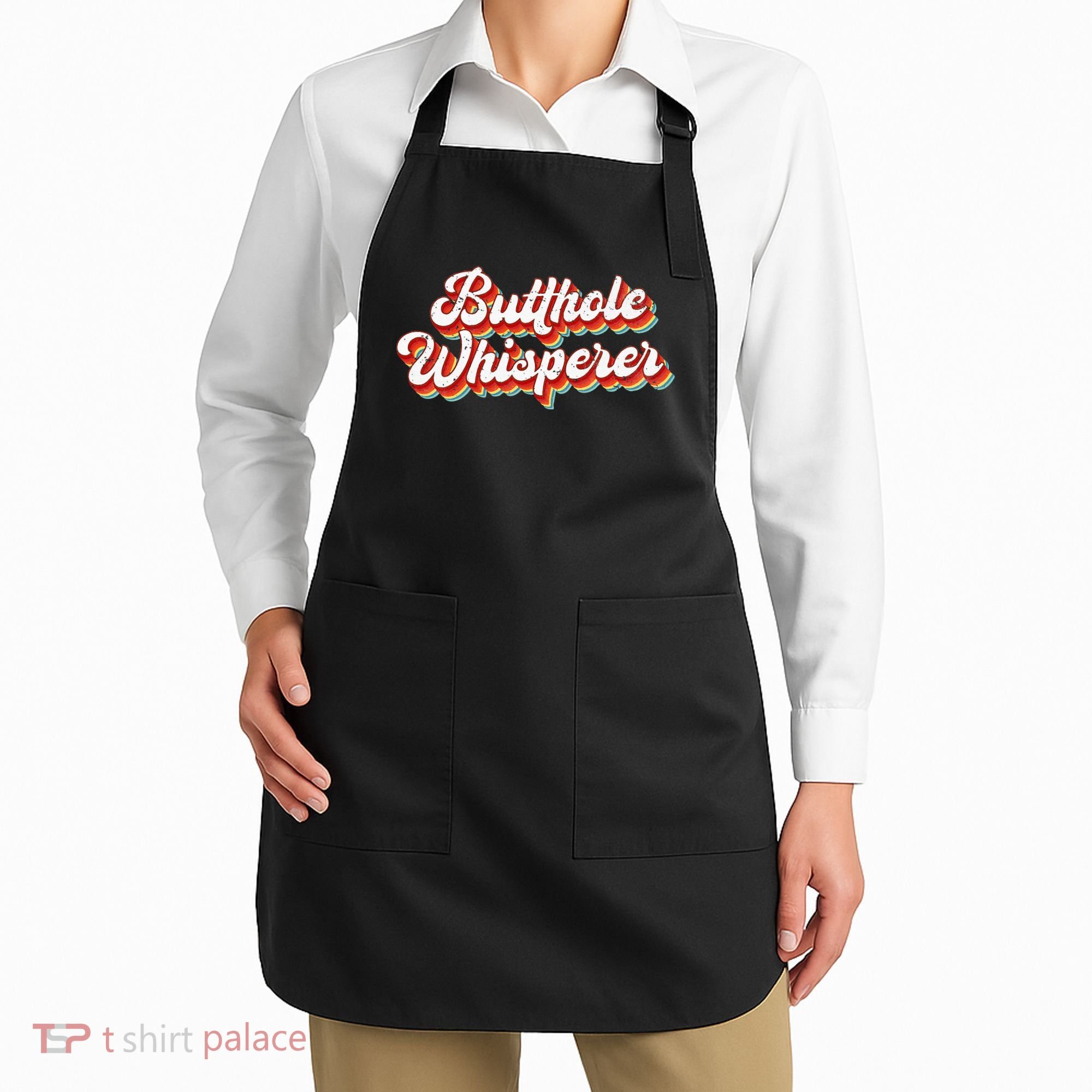 Butthole Whisperer Sarcastic Jokes Retro Apron