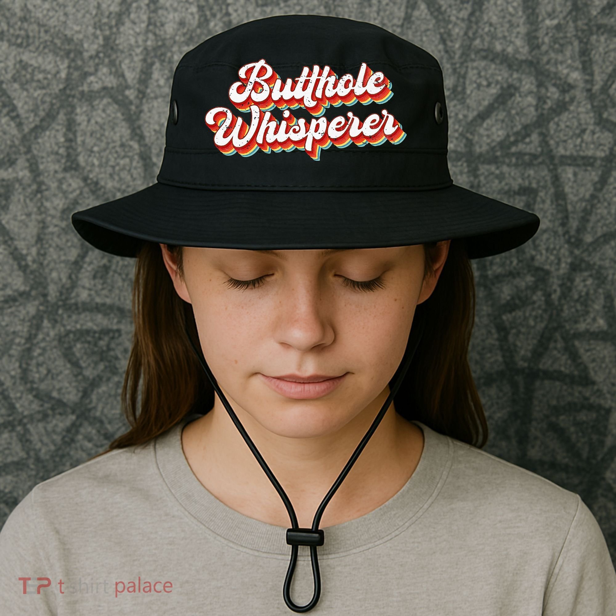Butthole Whisperer Sarcastic Jokes Retro Bucket Hat