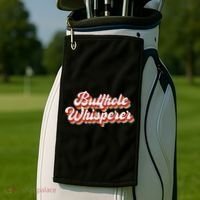 Butthole Whisperer Sarcastic Jokes Retro Golf Towel thumb 2